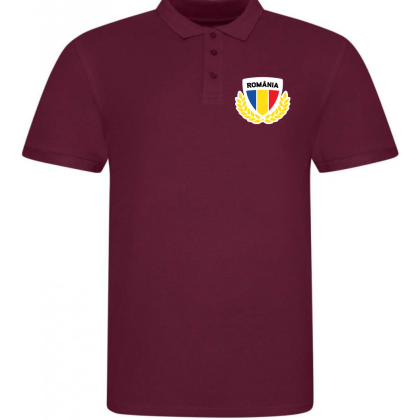 Tricou polo visiciu scut tricolor